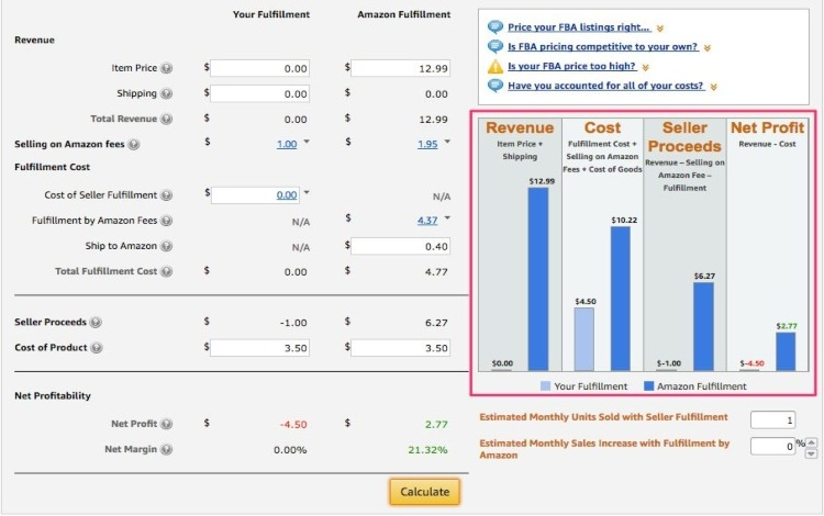 出海选择亚马逊物流，要用FBA Calculator计算销售成本！