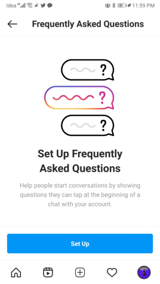 出海Instagram将上线“FAQ”功能，与Facebook Messenger相似的，方便独立站品牌与顾客沟通