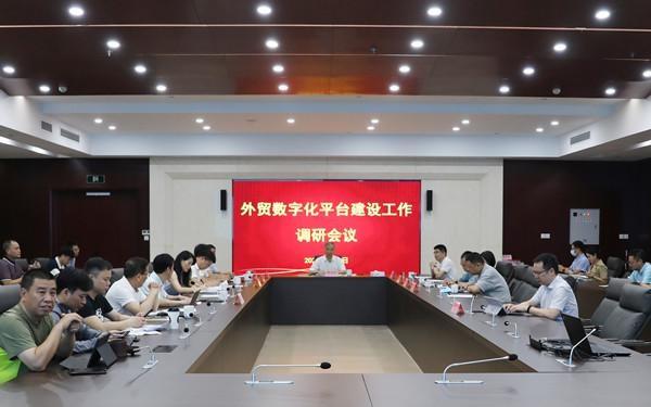 vice mayor yin zhijun went to the city modern group to investigate the construction of foreign trade digital platform