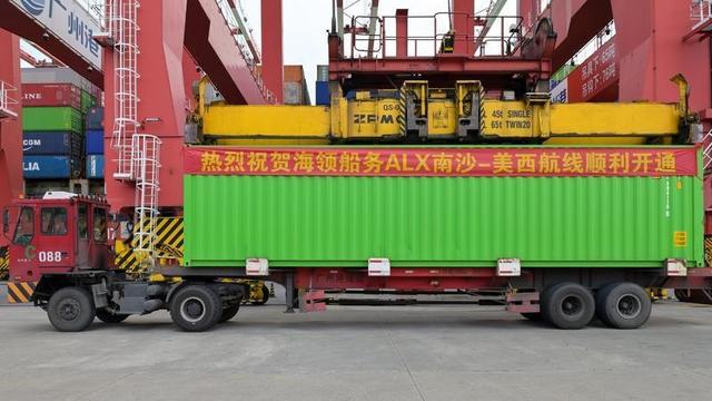 nansha port, guangzhou: the throughput of foreign trade containers in the first july increased by more than 16% year-on-year