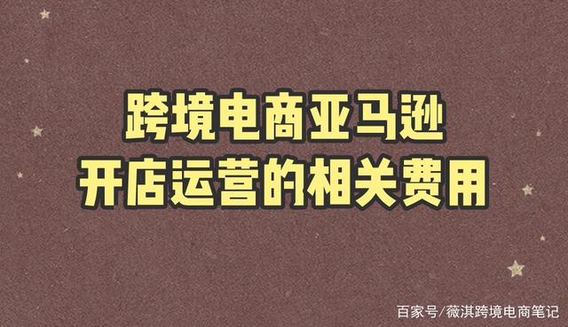 跨境电商亚马逊开店运营的相关费用有哪些呢N002