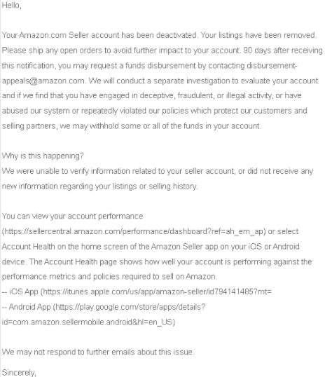 跨境电商平台亚马逊”惊魂”邮件下发：一批账号突然挂掉！