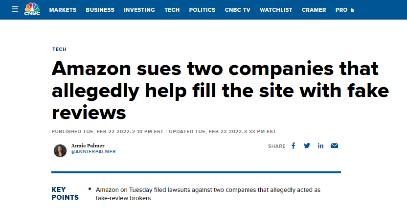 跨境电商平台别“刷”了！又有两大刷单公司遭亚马逊起诉！