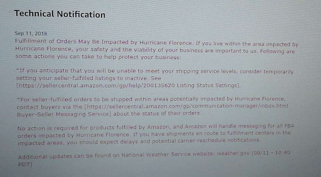 跨境电商美国遇史上最强飓风，亚马逊通知卖家这样配送
