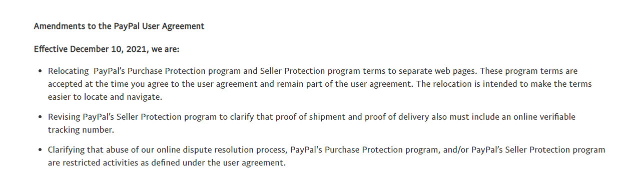 出海PayPal更新卖家保护计划，卖家要提供物流跟踪单号