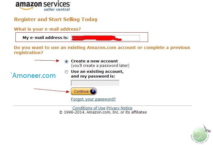 电商平台Amazon账号注册流程