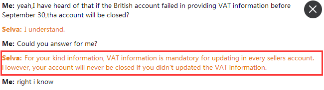 出海资讯没有VAT要被亚马逊9.30关店？别逗了