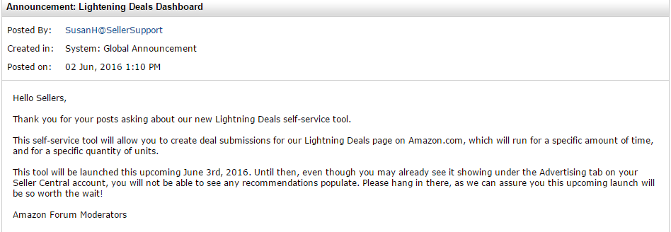 电商平台Lightning Deals促销注意事项