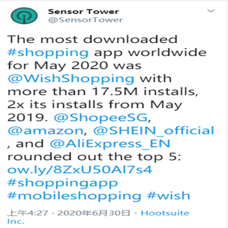 1594006703826035.png 电商平台五月购物类app下载量排名出炉,第一名竟然是它!