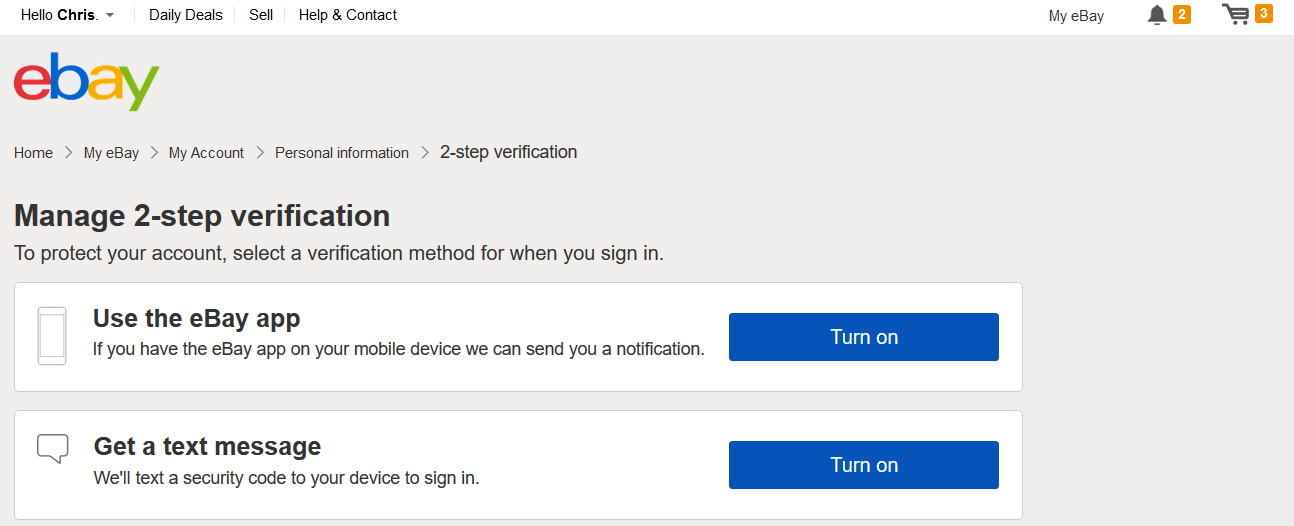 跨境电商物流给账户上个锁：eBay两步验证详细教程！