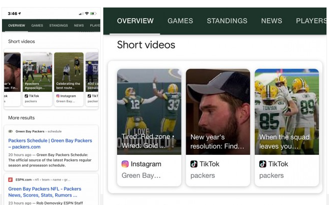 出海资讯谷歌将在选定的搜索结果中添加短视频轮播功能