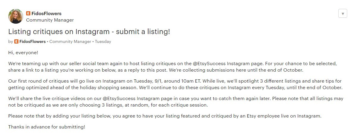 b2b帮助提高店铺销量！Etsy将于9月1日起点评卖家listing
