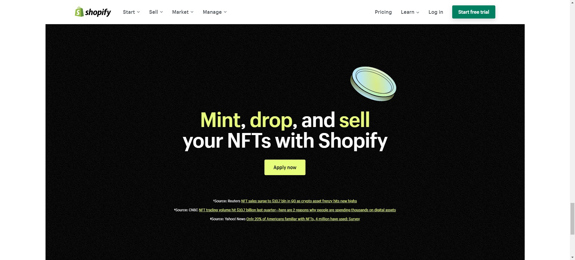 Shopify launches NFT product sales service!